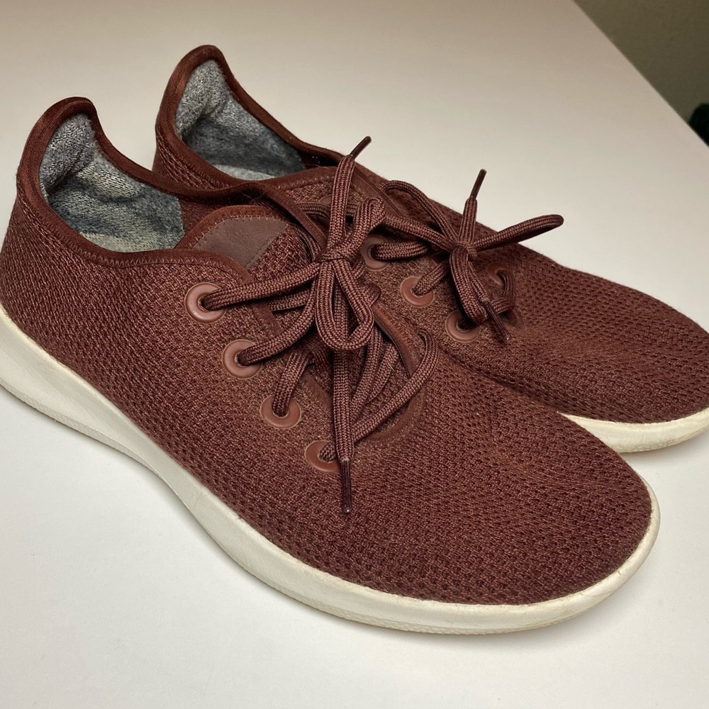 Men's Casual Knit Lace-Up Sneakers - Red size m 10